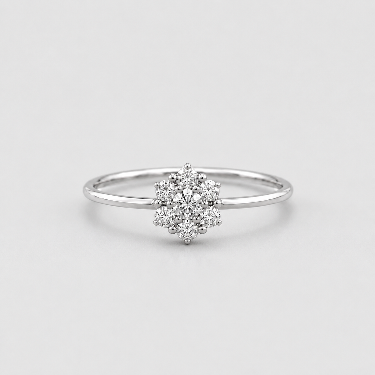 Lab Grown Diamond Round Cut 0.15 Ct. Cluster Ring (EF/VVS-VS)