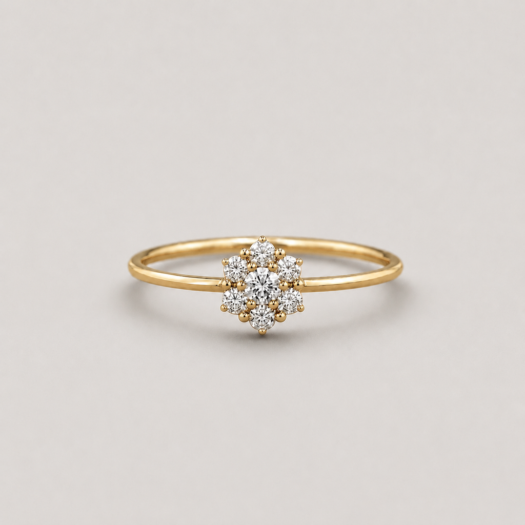 Lab Grown Diamond Round Cut 0.15 Ct. Cluster Ring (VS-EF)