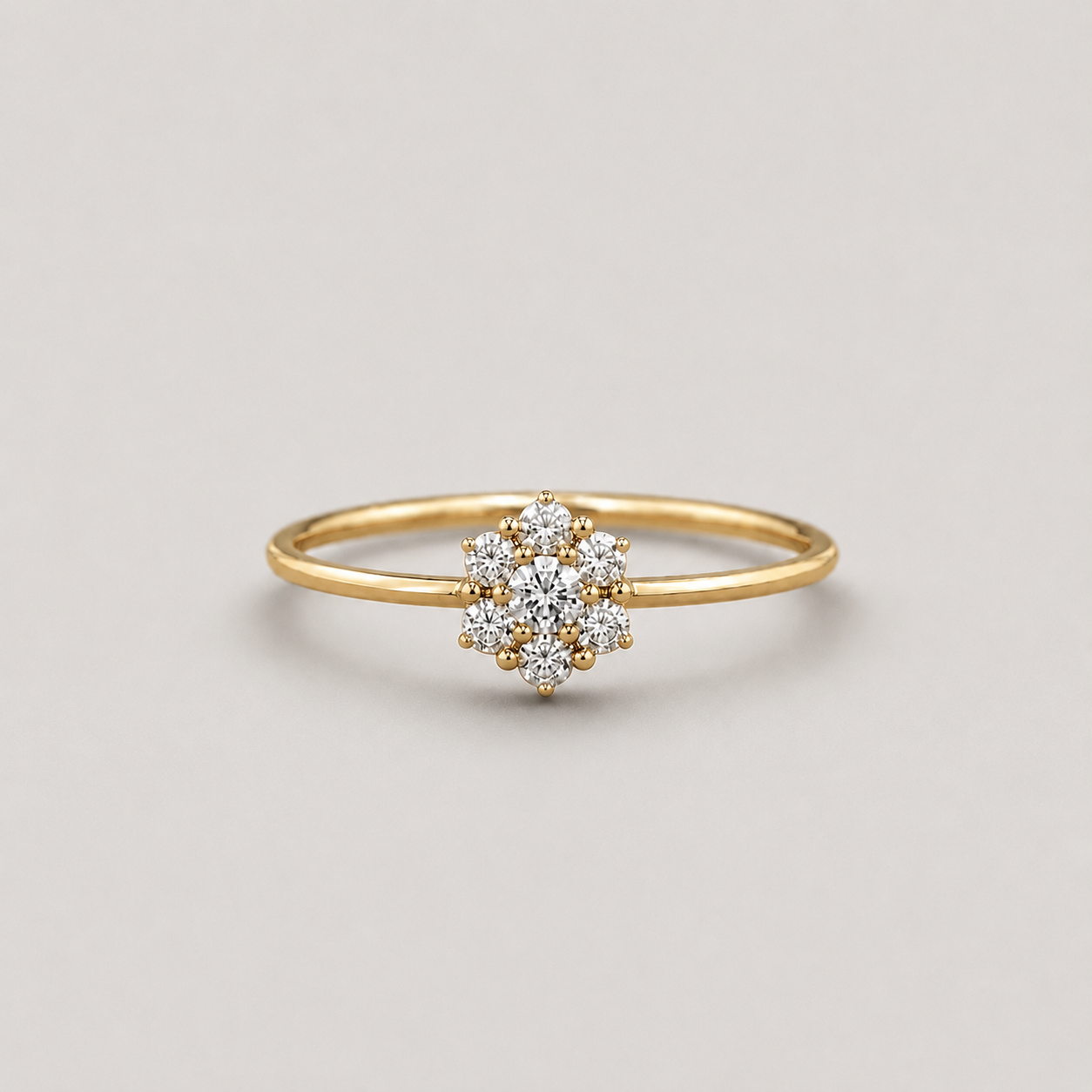 Lab Grown Diamond Round Cut 0.15 Ct. Cluster Ring (VS-EF)