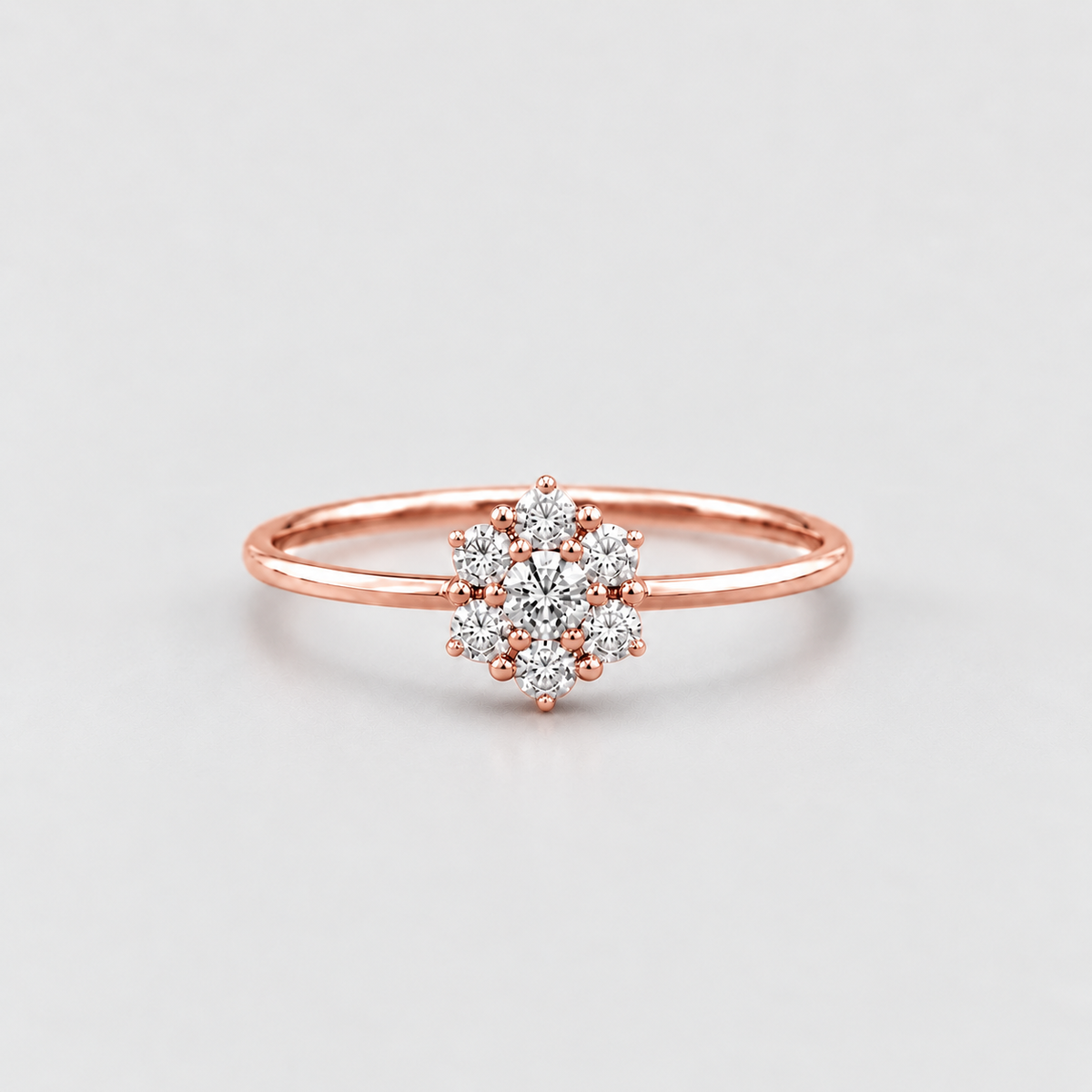 Lab Grown Diamond Round Cut 0.15 Ct. Cluster Ring (EF/VVS-VS)