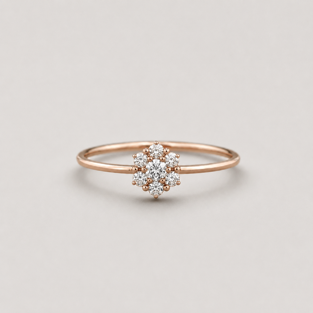 Lab Grown Diamond Round Cut 0.15 Ct. Cluster Ring (VS-EF)