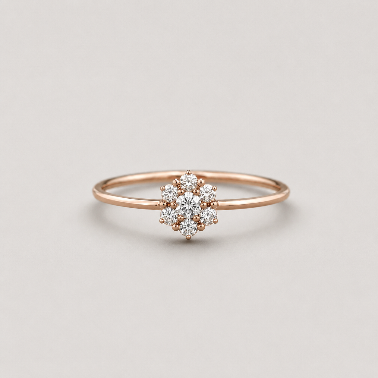 Lab Grown Diamond Round Cut 0.15 Ct. Cluster Ring (VS-EF)