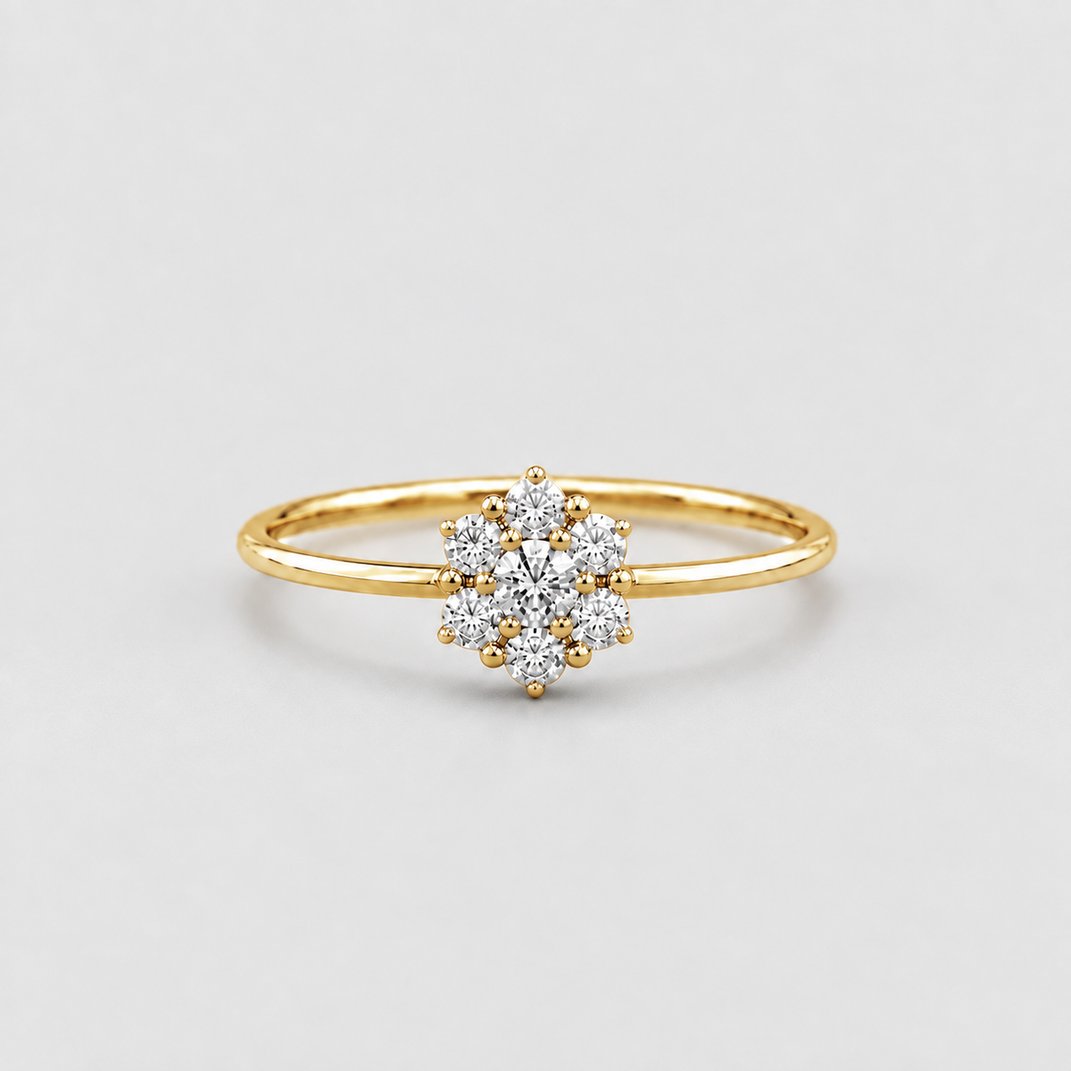 Lab Grown Diamond Round Cut 0.15 Ct. Cluster Ring (EF/VVS-VS)