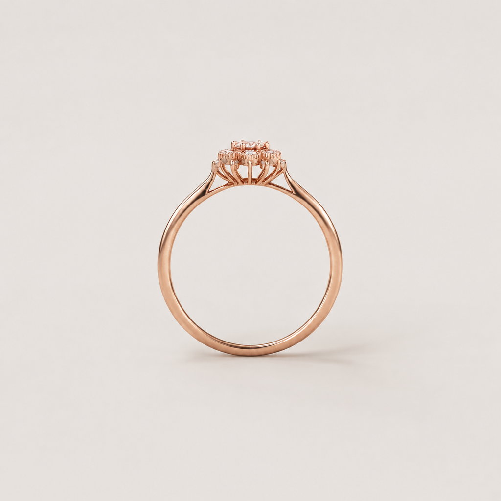 Lab Grown Diamond Round Cut 0.15 Ct. Cluster Ring (VS-EF)