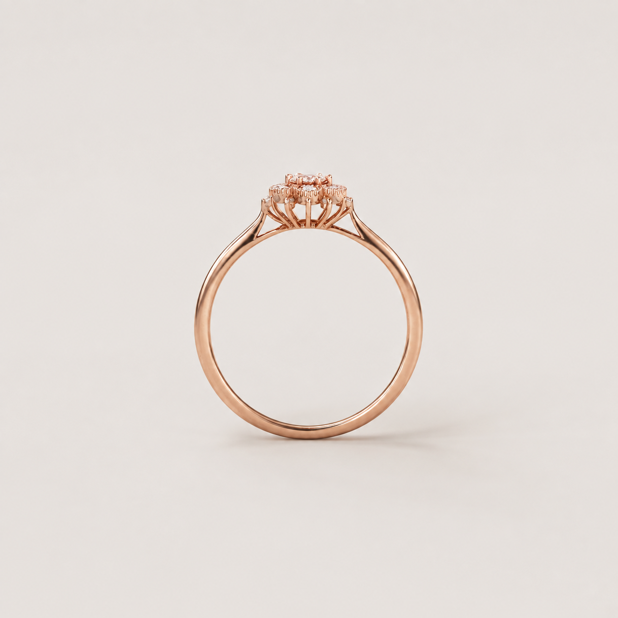 Lab Grown Diamond Round Cut 0.15 Ct. Cluster Ring (VS-EF)