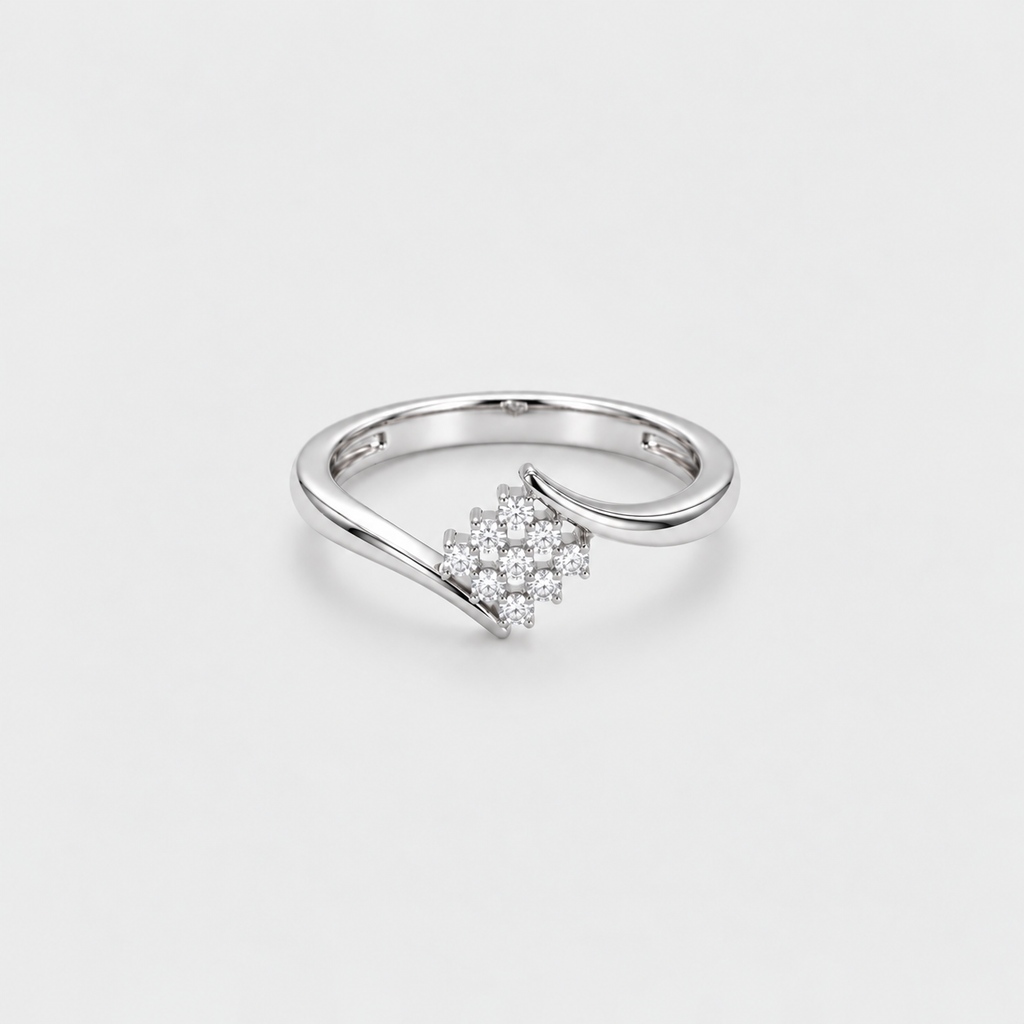 Lab Grown Diamond Round Cut Cluster Ring 0.25 Ct. (EF/VVS-VS)