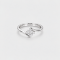 Lab Grown Diamond Round Cut Cluster Ring 0.25 Ct. (EF/VVS-VS)