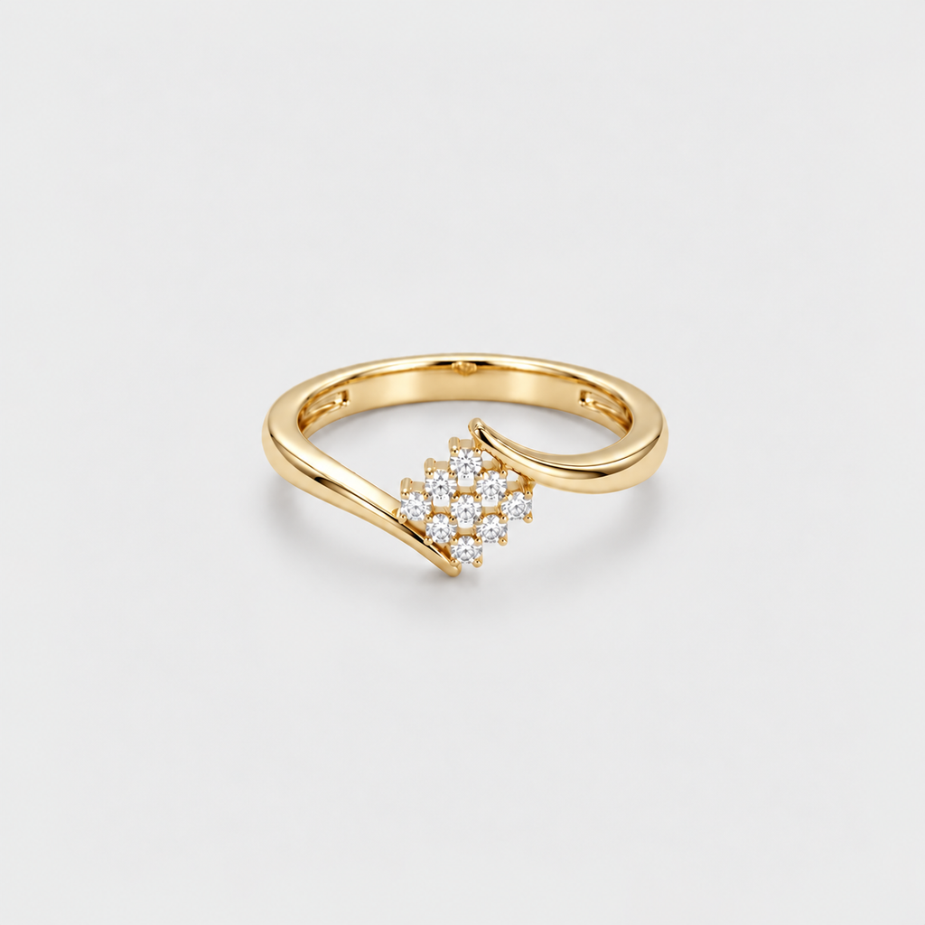 Lab Grown Diamond Round Cut Cluster Ring 0.25 Ct. (EF/VVS-VS)