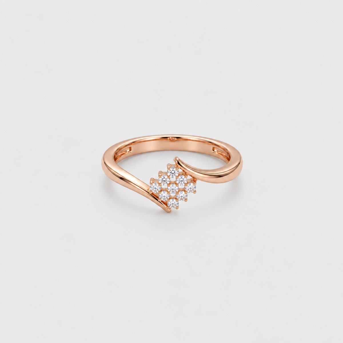 Lab Grown Diamond Round Cut Cluster Ring 0.25 Ct. (EF/VVS-VS)