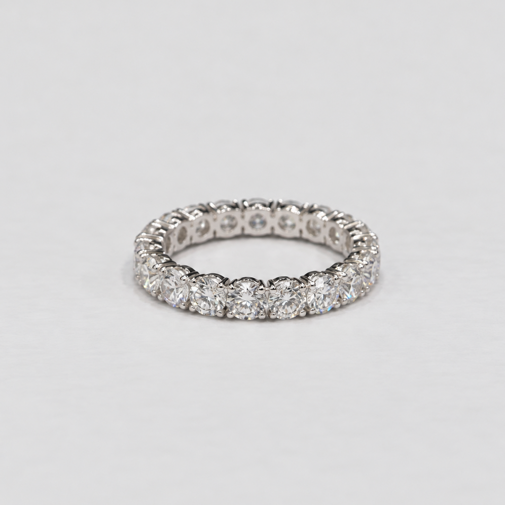 4 Ct. Lab Grown Diamond Eternity Band Round Cut (EF/VVS-VS)