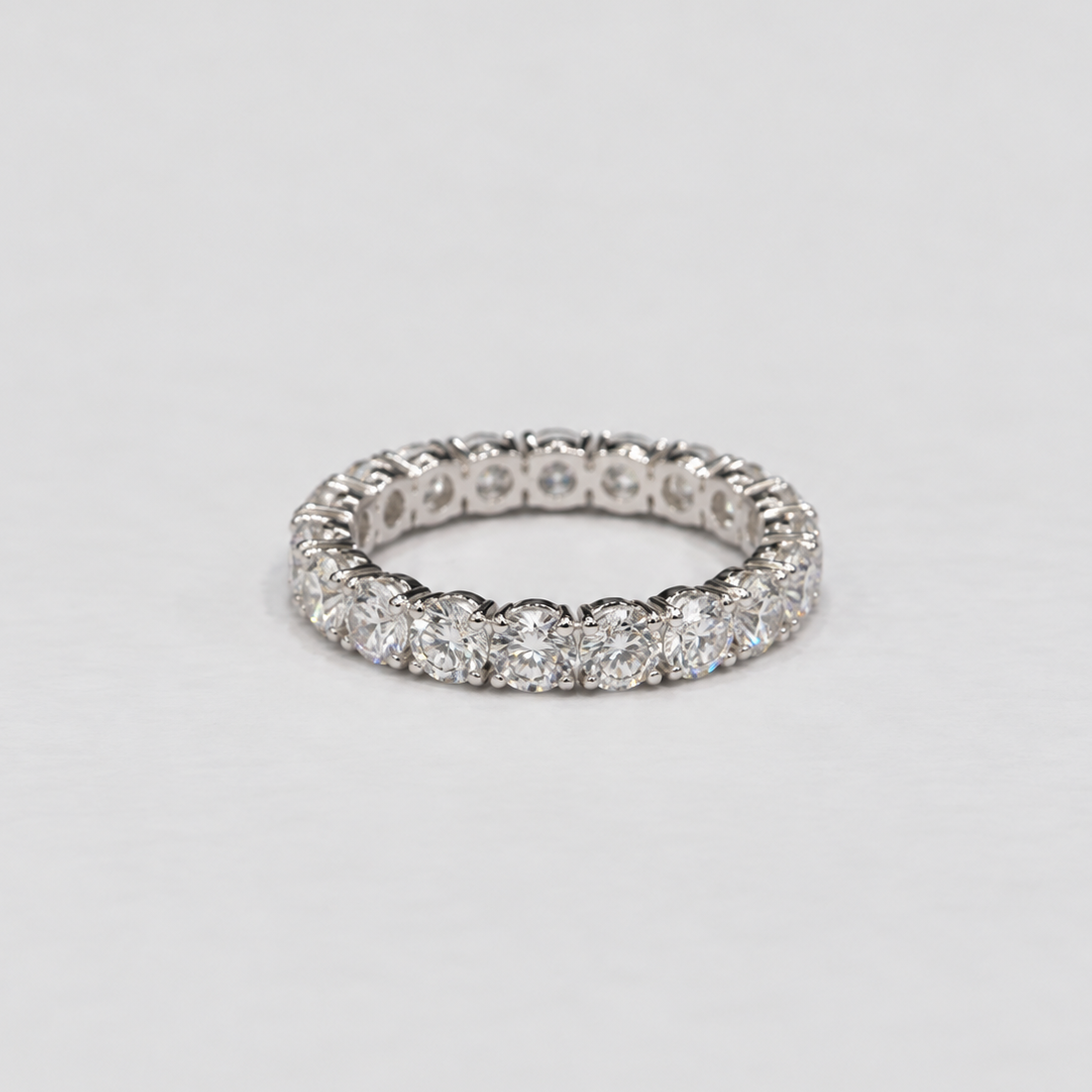 4 Ct. Lab Grown Diamond Eternity Band Round Cut (EF/VVS-VS)