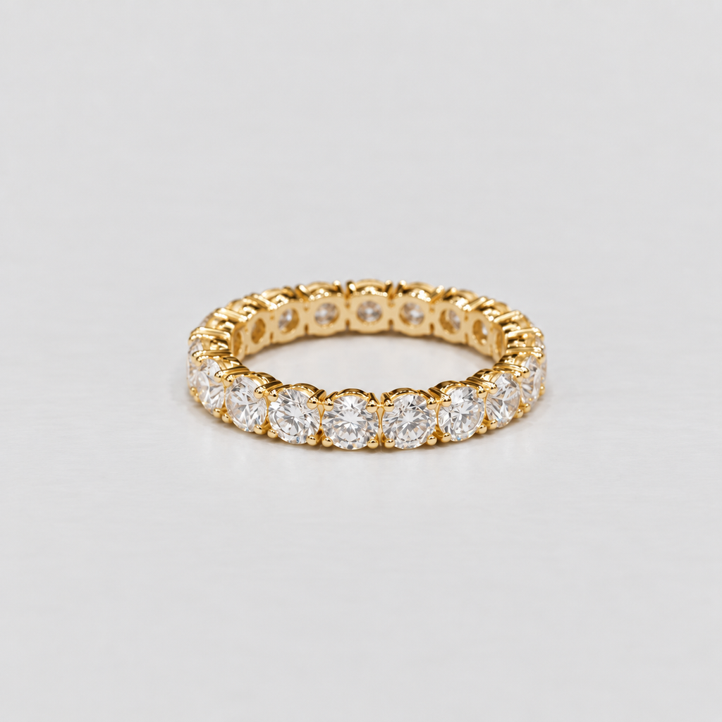 4 Ct. Lab Grown Diamond Eternity Band Round Cut (EF/VVS-VS)