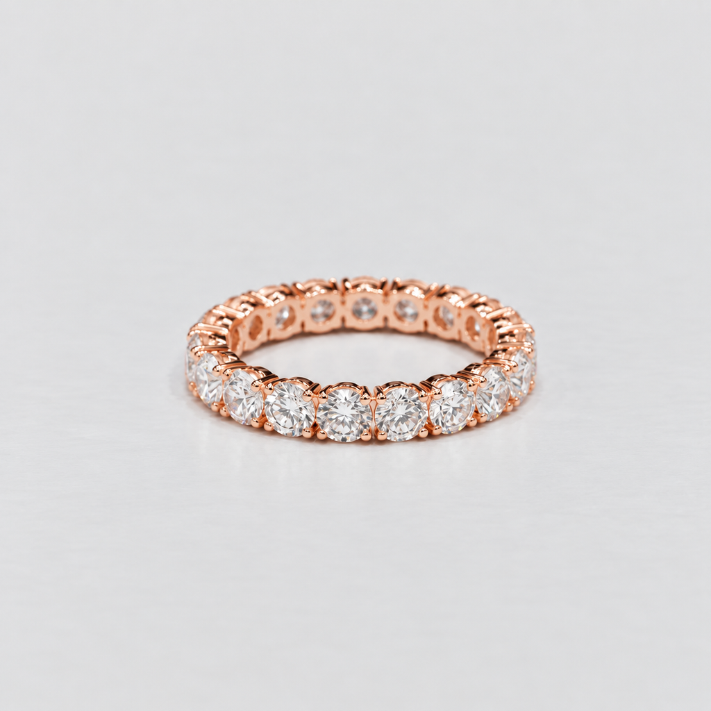 4 Ct. Lab Grown Diamond Eternity Band Round Cut (EF/VVS-VS)