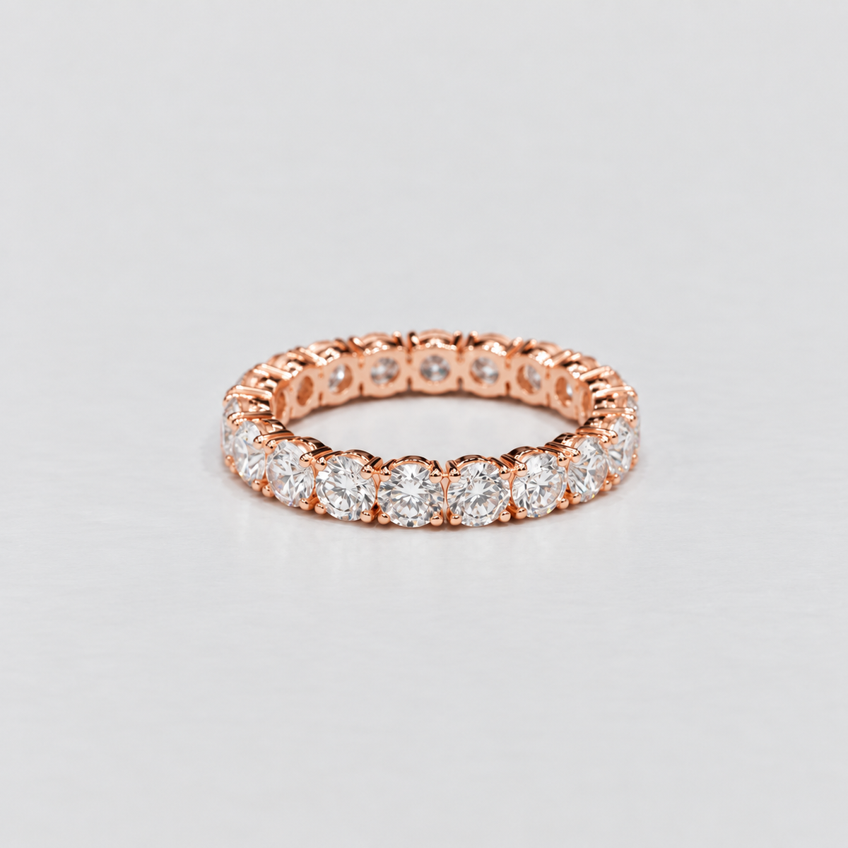 4 Ct. Lab Grown Diamond Eternity Band Round Cut (EF/VVS-VS)