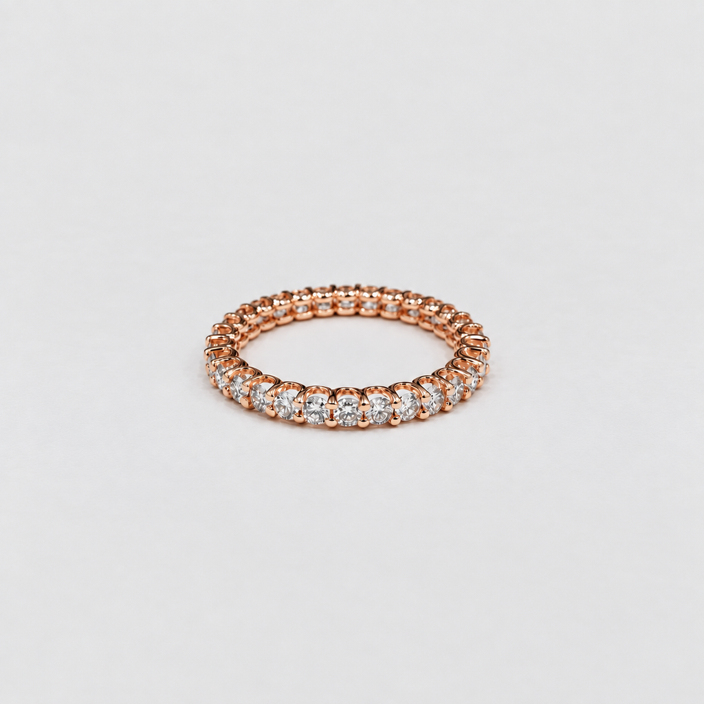 1.40 Ct. Lab Grown Diamond Round Eternity Band Ring (EF/VVS-VS)