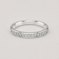 Lab-Grown Diamond Half Eternity Band Round Ring 0.20 Ct. (VS-EF)