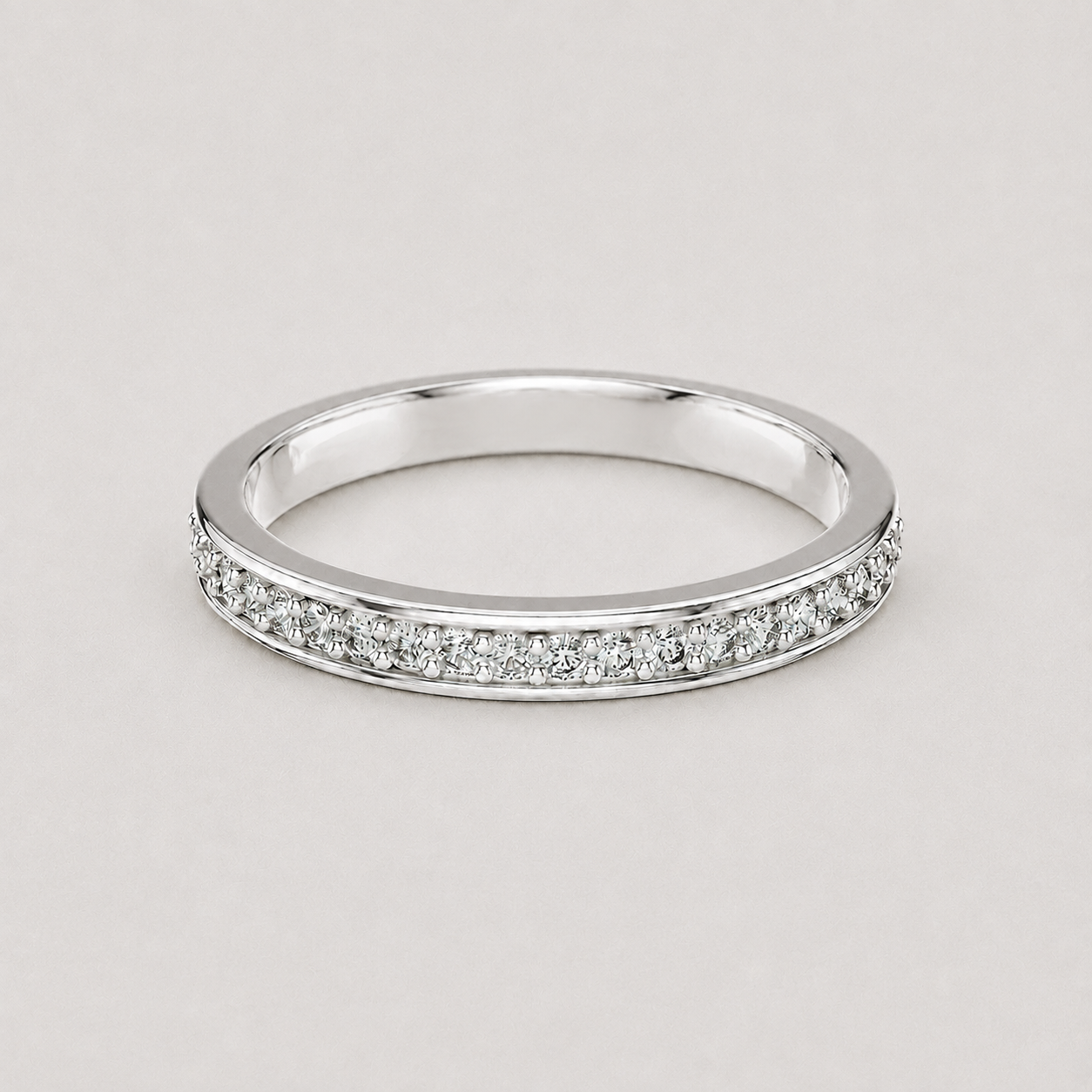 Lab-Grown Diamond Half Eternity Band Round Ring 0.20 Ct. (VS-EF)