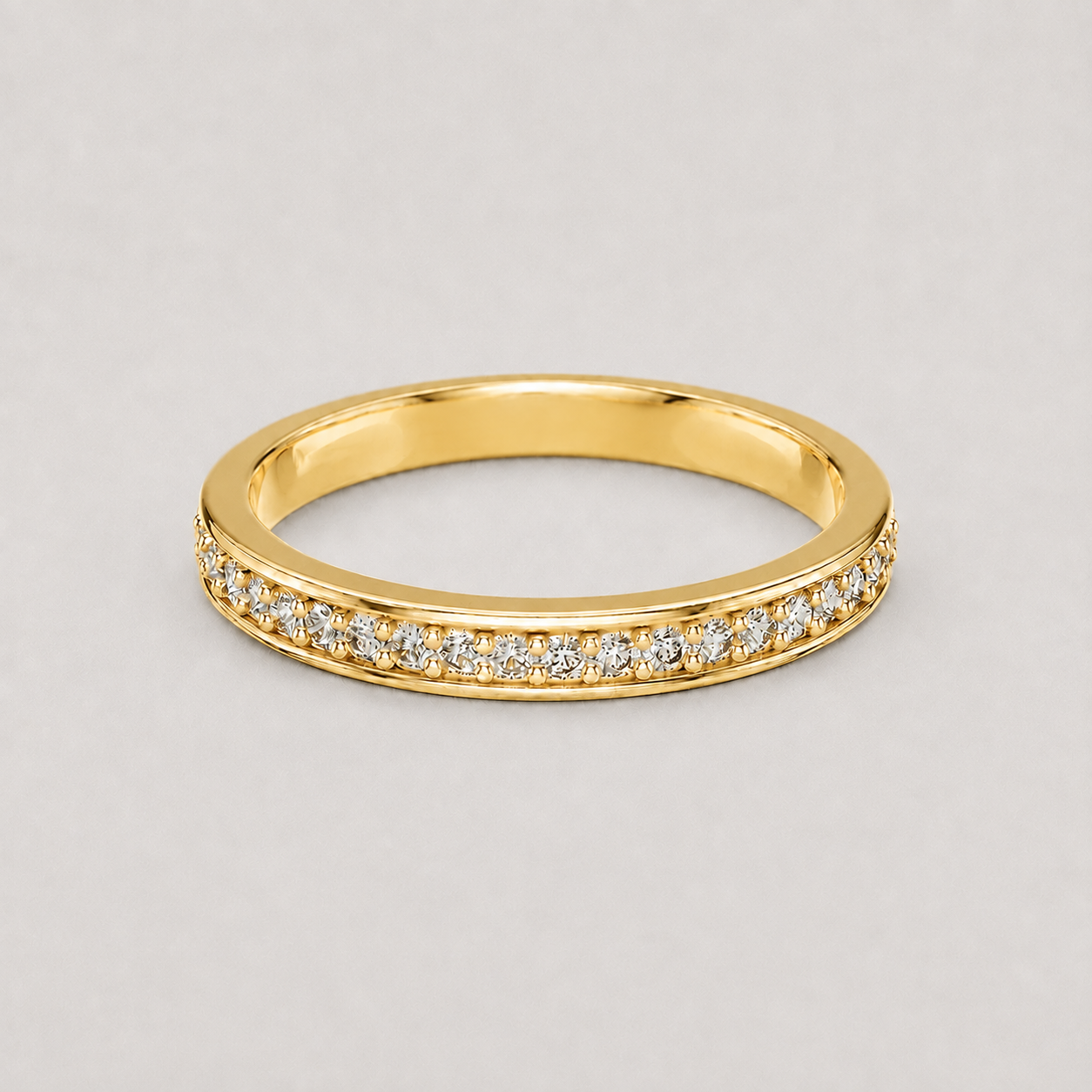 Lab-Grown Diamond Half Eternity Band Round Ring 0.20 Ct. (VS-EF)