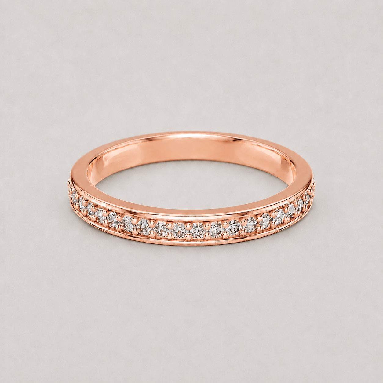 Lab-Grown Diamond Half Eternity Band Round Ring 0.20 Ct. (VS-EF)