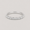 Lab-Grown Diamond Half Eternity Band Emerald Ring 0.30 Ct. (VS-EF)
