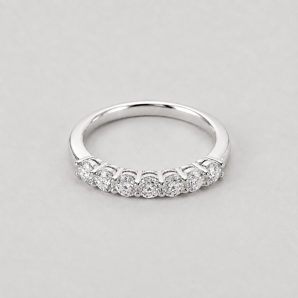 Lab-Grown Diamond Half Eternity Band Oval Ring 0.30 Ct. (VS-EF)