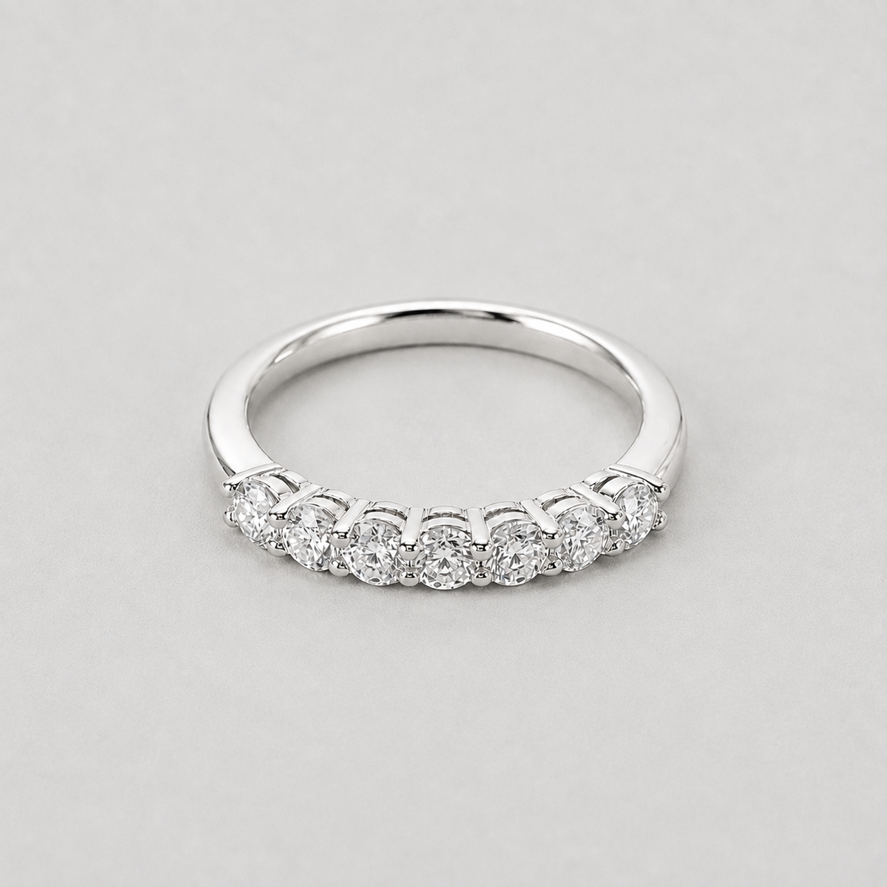 Lab-Grown Diamond Half Eternity Band Oval Ring 0.30 Ct. (VS-EF)