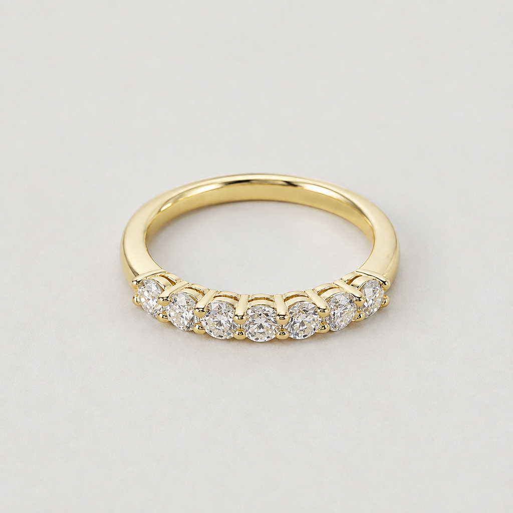 Lab-Grown Diamond Half Eternity Band Oval Ring 0.30 Ct. (VS-EF)