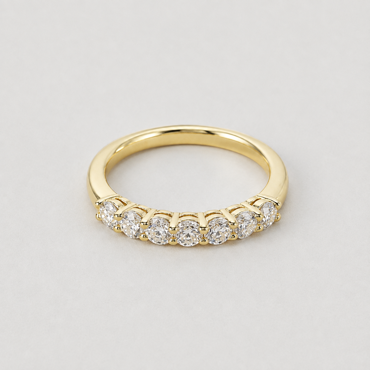 Lab-Grown Diamond Half Eternity Band Oval Ring 0.30 Ct. (VS-EF)