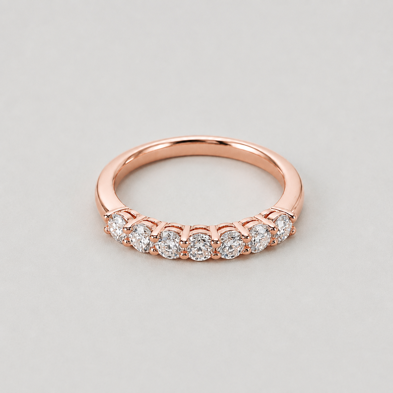 Lab-Grown Diamond Half Eternity Band Oval Ring 0.30 Ct. (VS-EF)