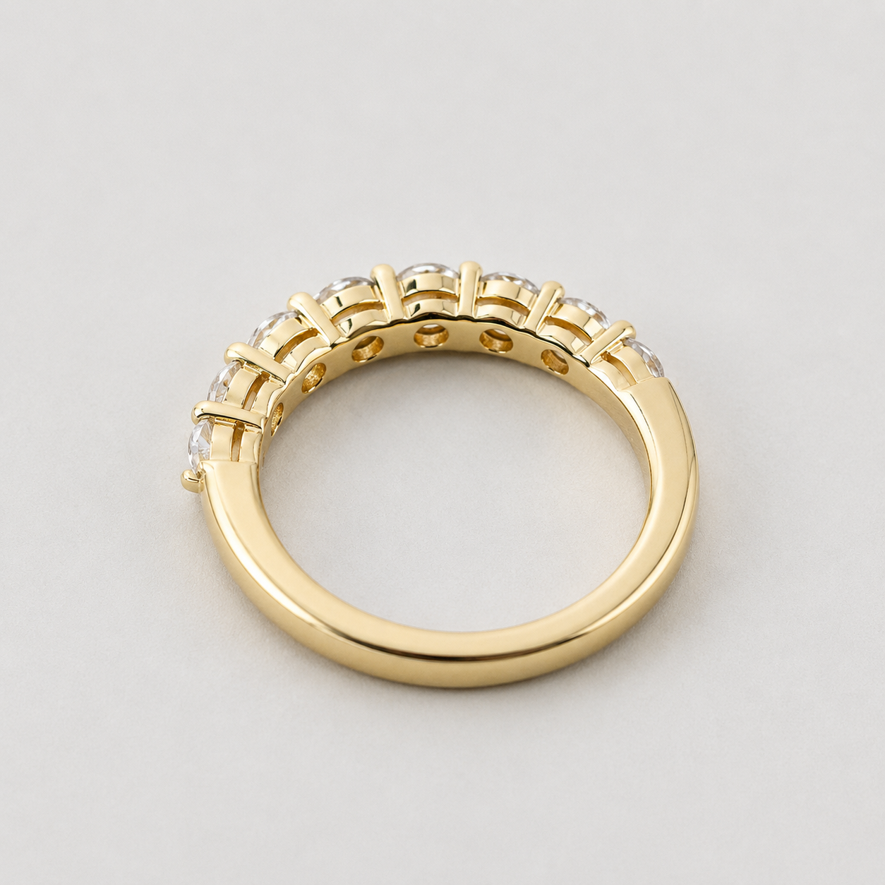 Lab-Grown Diamond Half Eternity Band Oval Ring 0.30 Ct. (VS-EF)