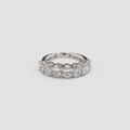 2 Ct. Lab Grown Diamond Oval Cut Half Eternity Band (EF/VVS-VS)