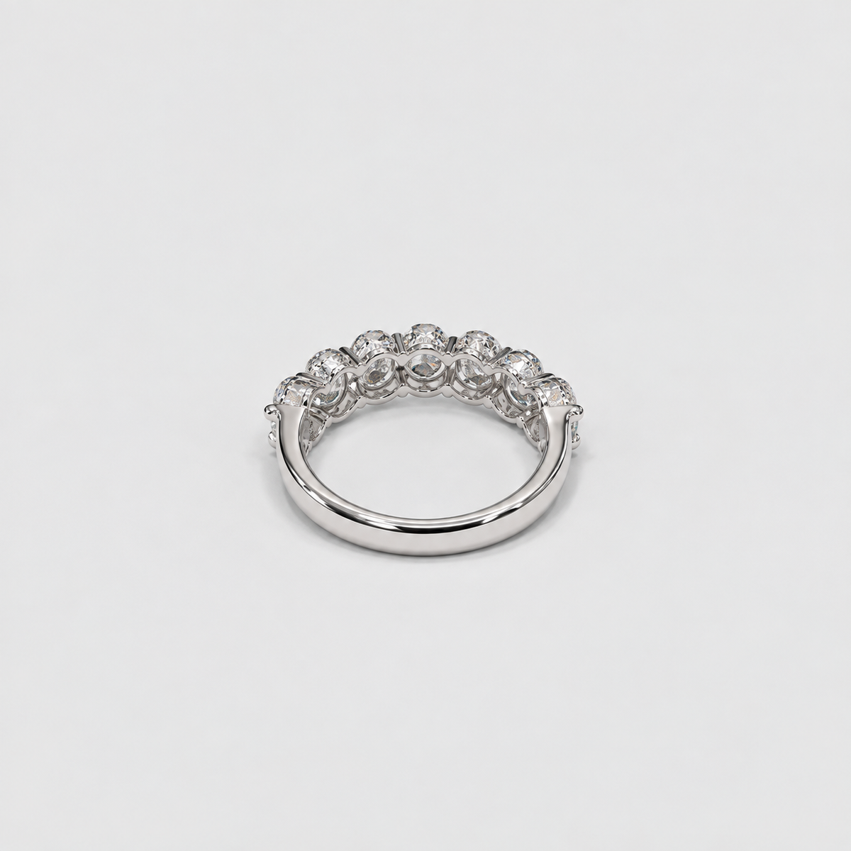 2 Ct. Lab Grown Diamond Oval Cut Half Eternity Band (EF/VVS-VS)