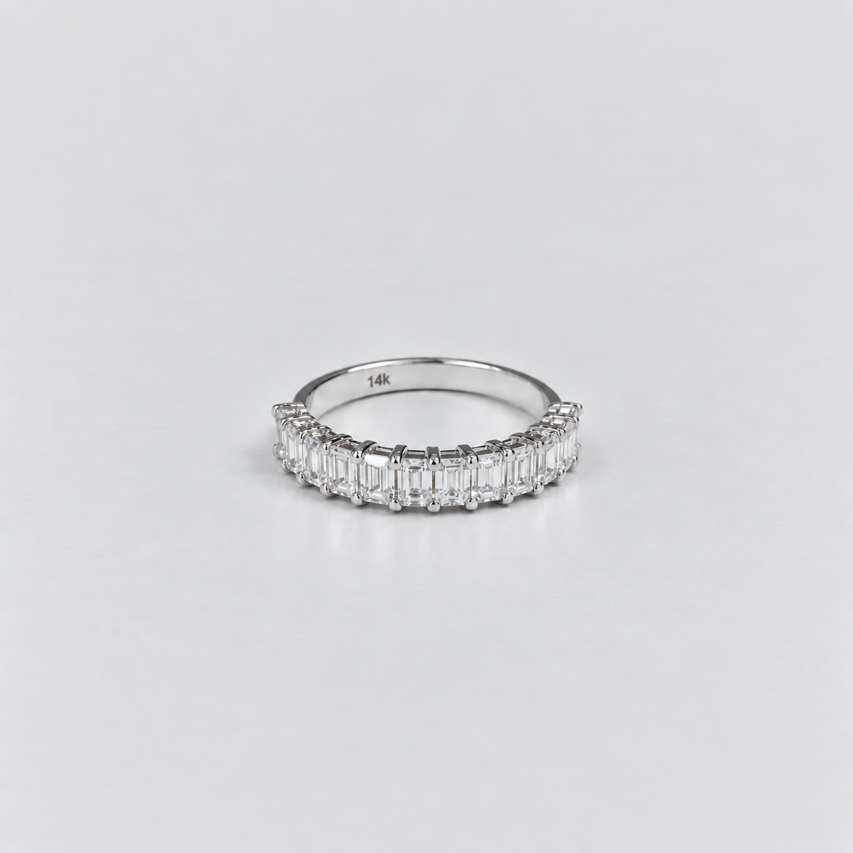 1.75 Ct. Lab Grown Diamond Emerald Cut Half Eternity Band (EF/VVS-VS)
