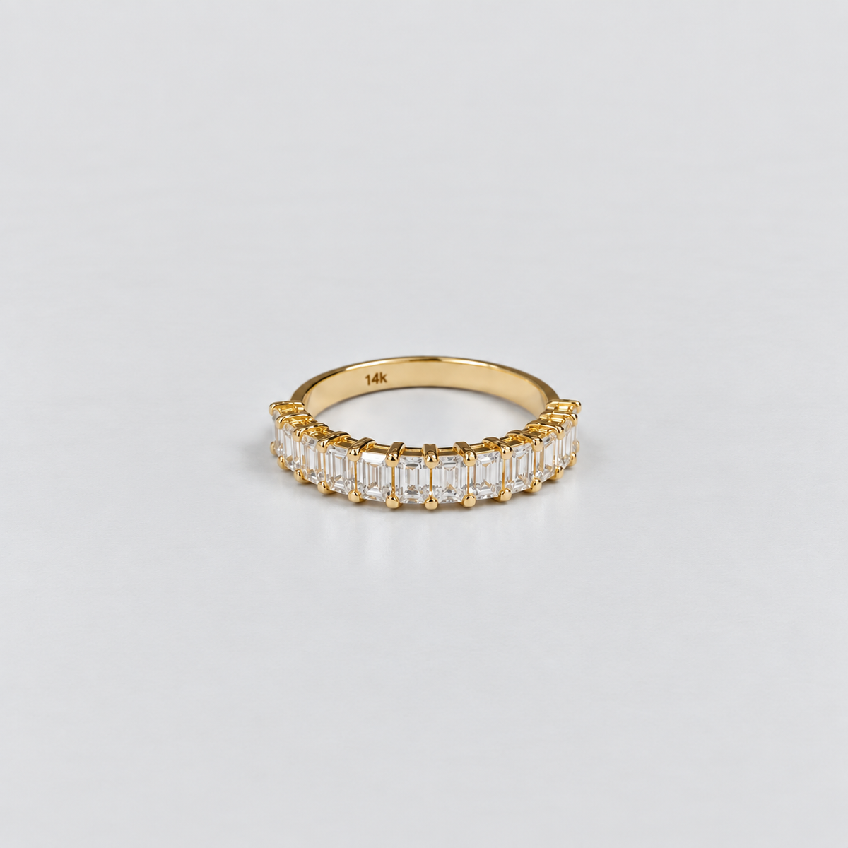 1.75 Ct. Lab Grown Diamond Emerald Cut Half Eternity Band (EF/VVS-VS)