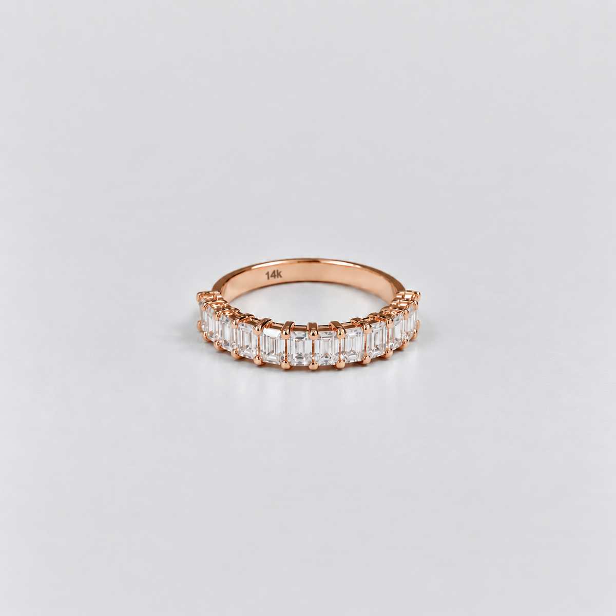 1.75 Ct. Lab Grown Diamond Emerald Cut Half Eternity Band (EF/VVS-VS)