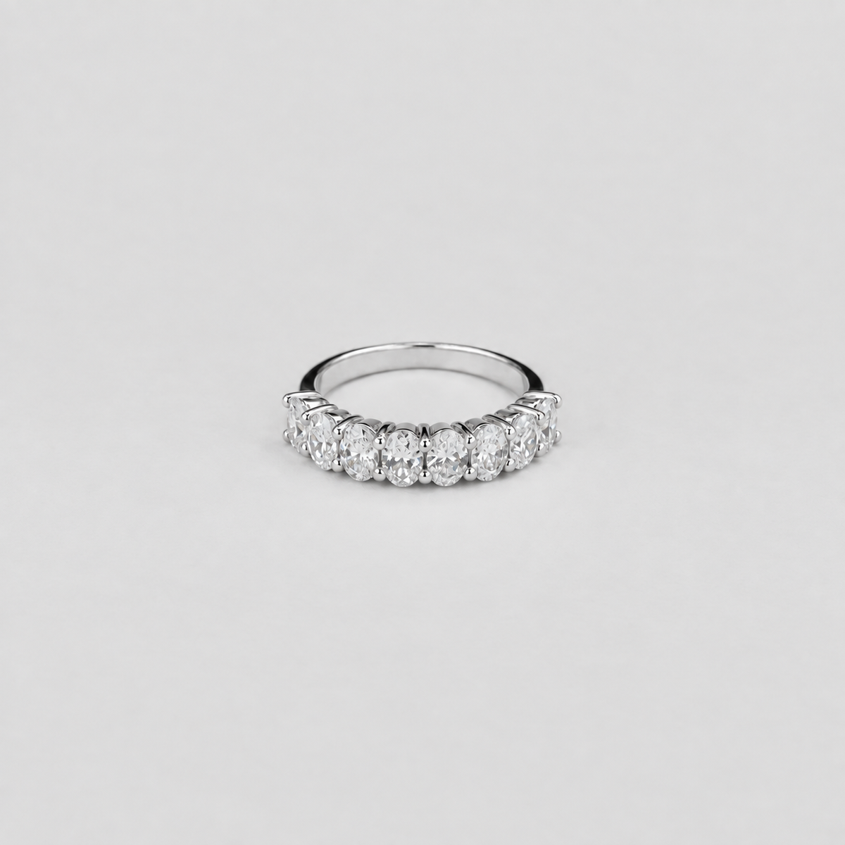 1.20 Ct. Lab Grown Diamond Oval Cut Half Eternity Band (EF/VVS-VS)