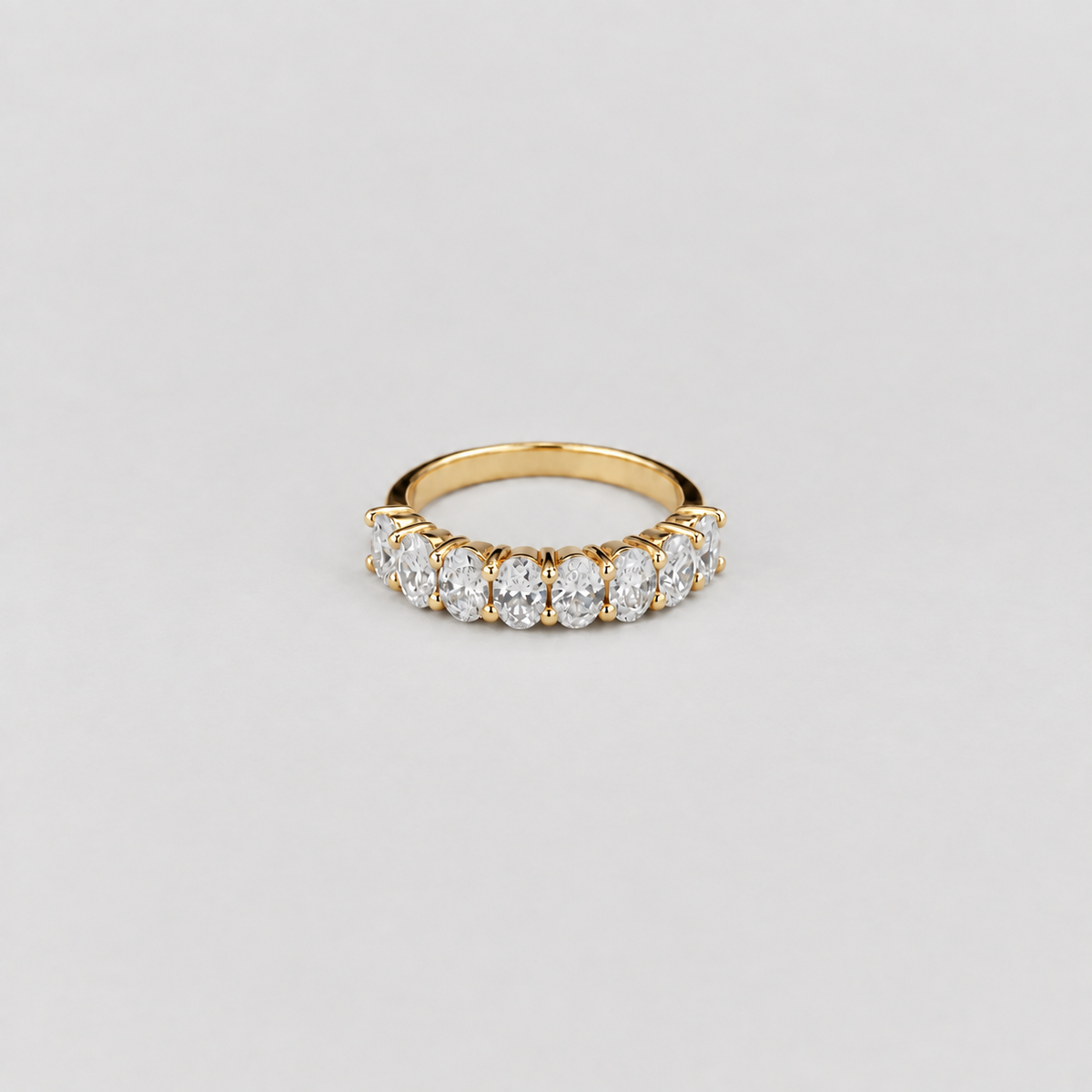 1.20 Ct. Lab Grown Diamond Oval Cut Half Eternity Band (EF/VVS-VS)