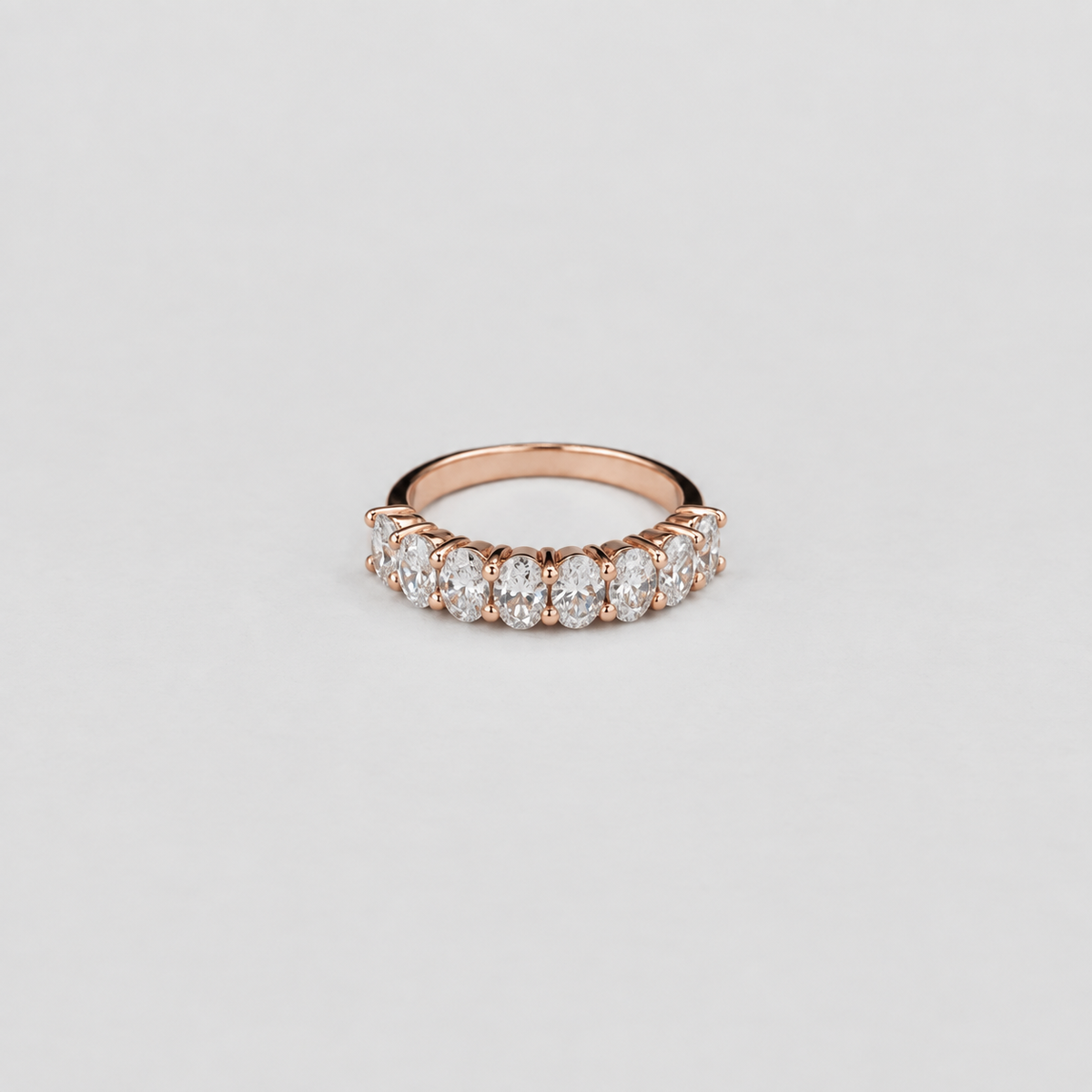 1.20 Ct. Lab Grown Diamond Oval Cut Half Eternity Band (EF/VVS-VS)