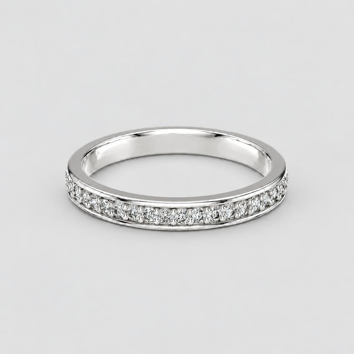 1.5 Ct. Lab-Grown Diamond Half Eternity Band Round Ring (EF/VVS-VS)