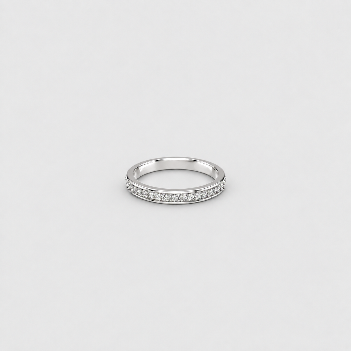 1.5 Ct. Lab-Grown Diamond Half Eternity Band Round Ring (EF/VVS-VS)