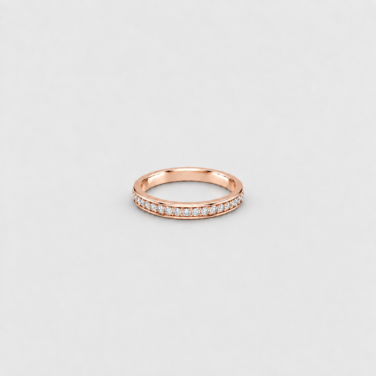 1.5 Ct. Lab-Grown Diamond Half Eternity Band Round Ring (EF/VVS-VS)