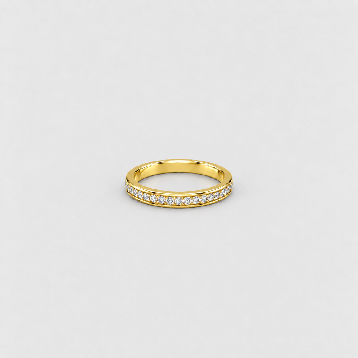 1.5 Ct. Lab-Grown Diamond Half Eternity Band Round Ring (EF/VVS-VS)