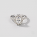 1.50 Ct. Lab-Grown Diamond Halo Ring Oval Cut (VS-EF)