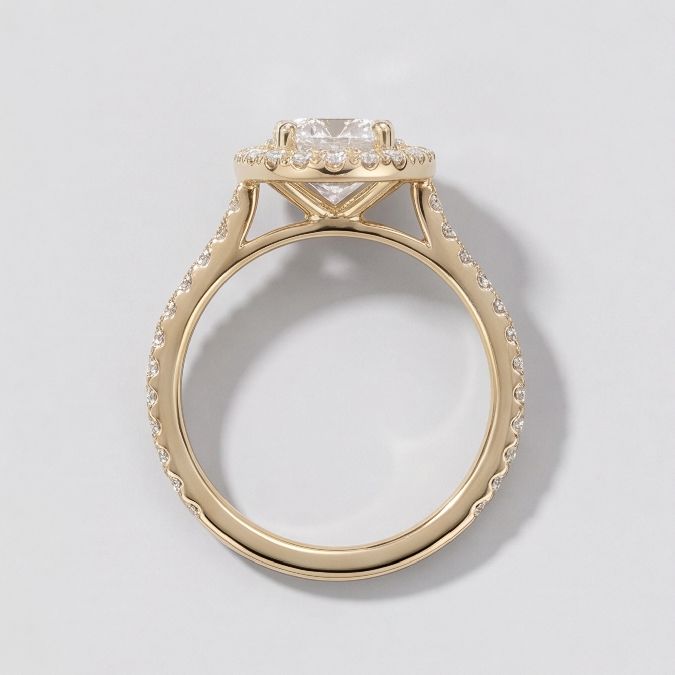1.50 Ct. Lab-Grown Diamond Halo Ring Oval Cut (VS-EF)
