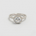 1.50 Ct. Lab-Grown Diamond Halo Ring Round Cut (VS-EF)