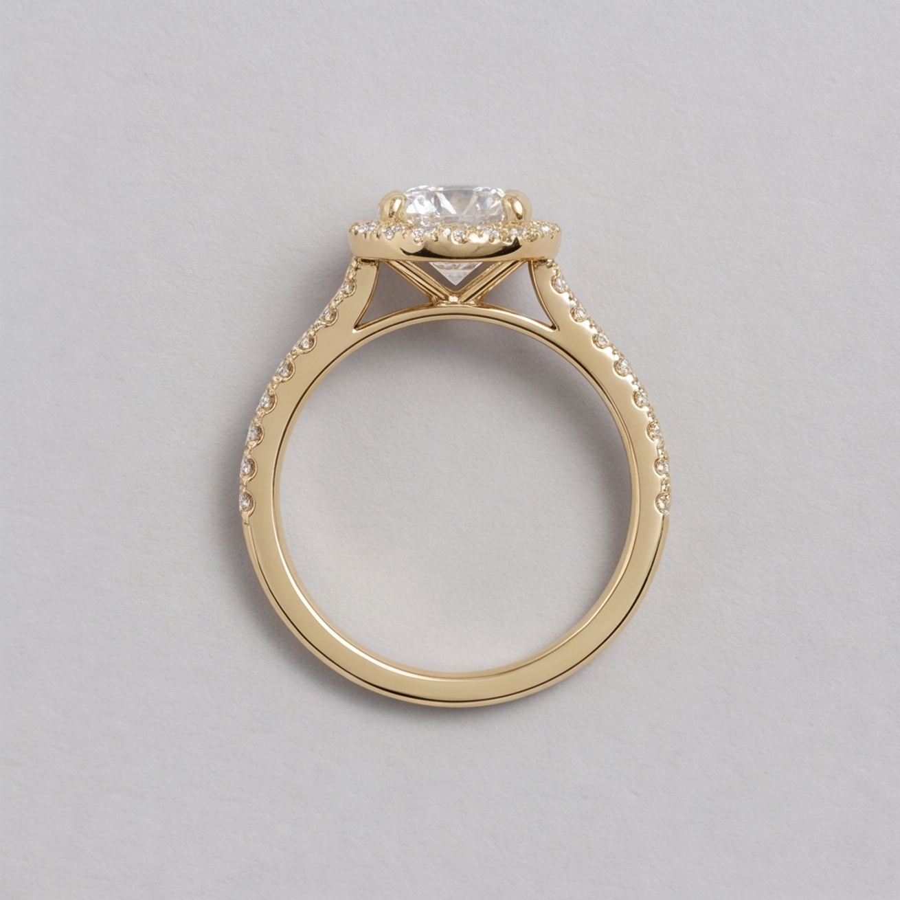1.50 Ct. Lab-Grown Diamond Halo Ring Round Cut (VS-EF)
