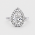 1.50 Ct. Lab-Grown Diamond Halo Ring Pear Cut (VS-EF)