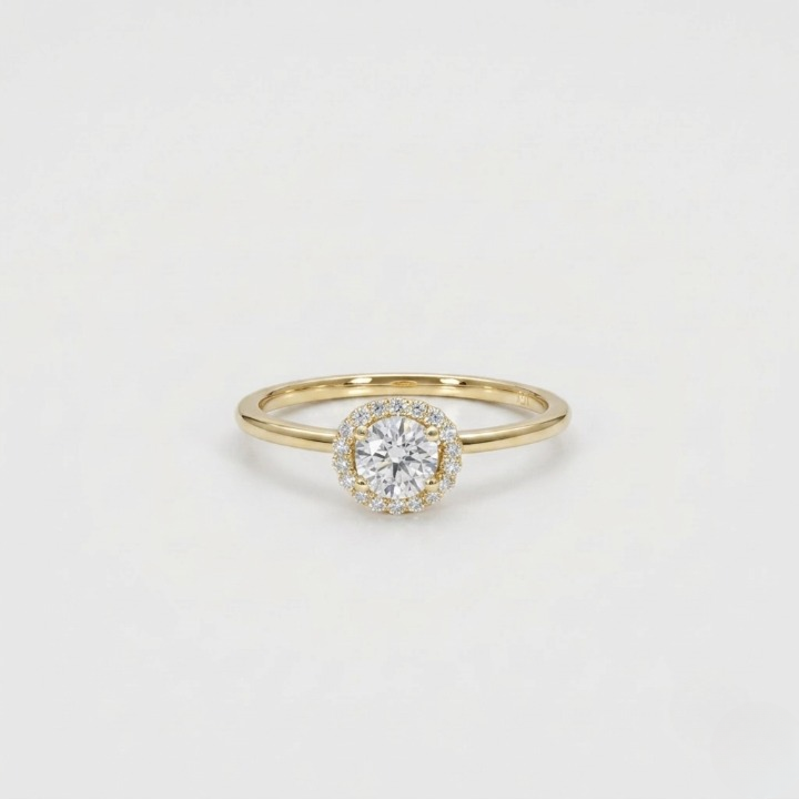 1.30 Ct. Lab-Grown Diamond Halo Ring Round Cut (VS-EF)