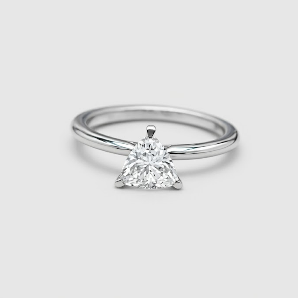 Trillion Cut Solitaire Lab Grown Diamond Engagement Ring in Gold -  1.00tcw (VS- EF)