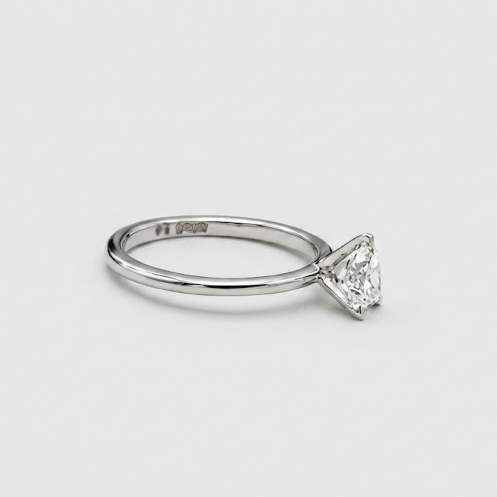 Trillion Cut Solitaire Lab Grown Diamond Engagement Ring in Gold -  1.00tcw (VS- EF)